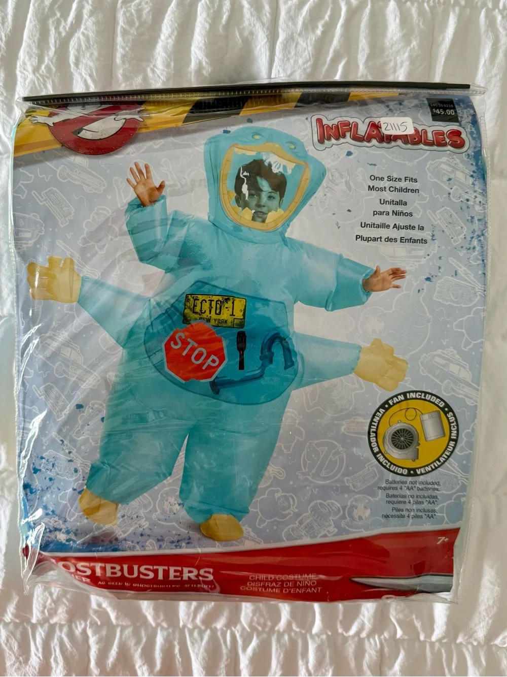 Kids Inflatable Ecto-1 Blue Costume - Inflables